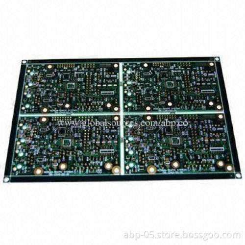 Multilayer PCB with Green Solder Mask, Immersion Gold and 10mm Strip, RoHS compliant